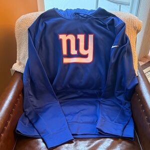Nike New York Giants Men's Blue Hoodie with Red and White Logo- brand new